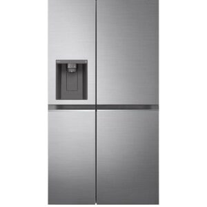 LG NatureFRESH GSLV71PZTD Side-by-Side Fridge Freezer with Non-Plumbed Water & Ice Dispenser - Shiny Steel - 635L